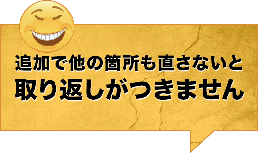 追加で他の箇所も直さないと取り返しがつきません（SP）